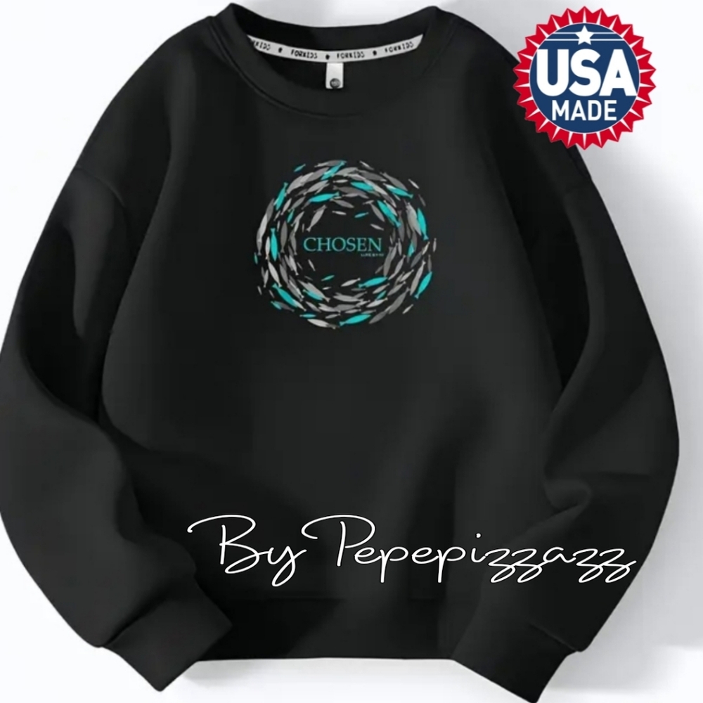 OFFICIAL CHOSEN LOGO WITH FISH CIRCLE. HANDMADE QUALITY APPAREL.